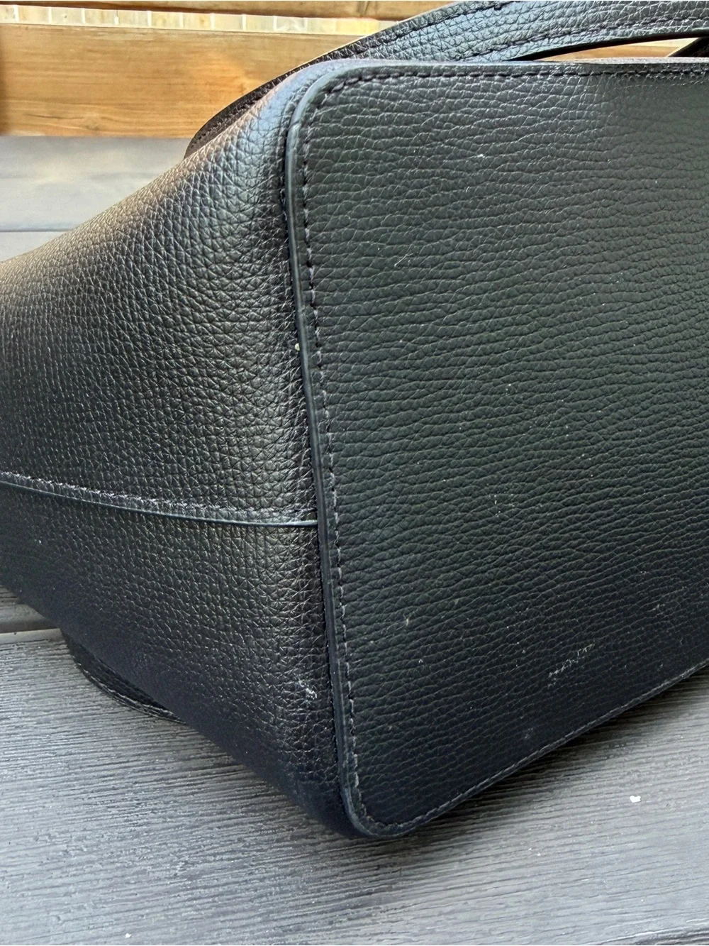 Kate Spade New York Perfect Large Tote Black Leather Zip Top Shoulder Bag EUC